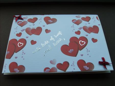Red Valentines Hearts Backing Paper by ANGELA STYLES