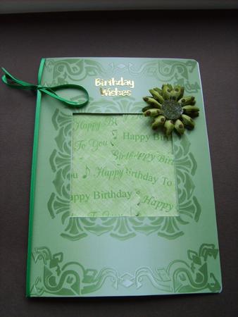 Art Deco Card Front in Mint by ANGELA STYLES