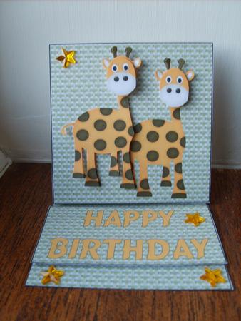 Giraffe Birthday Easel by ANGELA STYLES