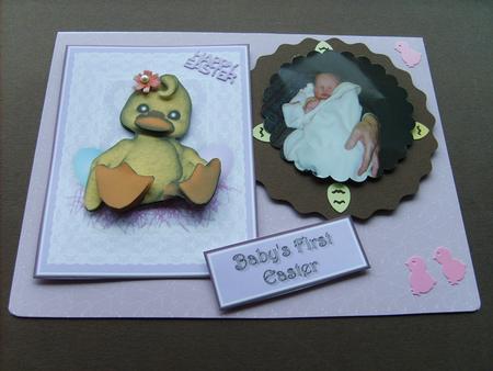 Baby's First Easter - Girl with Backing Paper by ANGELA STYLES