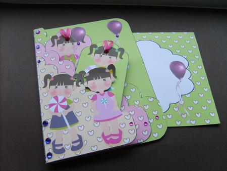Little Girls Scalloped Pocket Card Kit by ANGELA STYLES