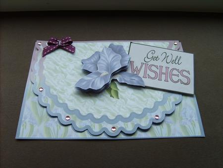 Purple Iris Mock Envelope by ANGELA STYLES