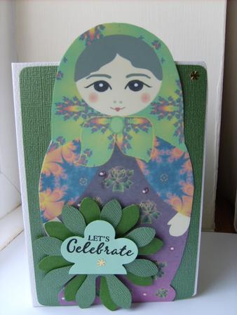 Masha, Dasha, Glasha Matryoshka Tri-fold Card by ANGELA STYLES
