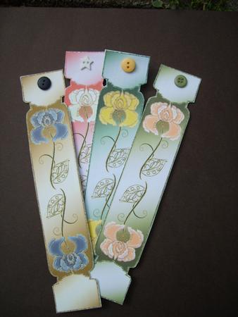 Beautiful Mysterious Flower Bookmarks Set 1 by ANGELA STYLES