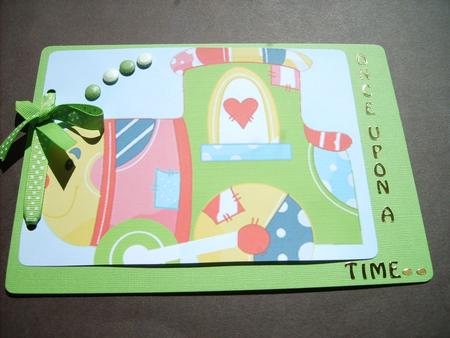 Toy Train Blocks Accordion Folded Card Kit by ANGELA STYLES
