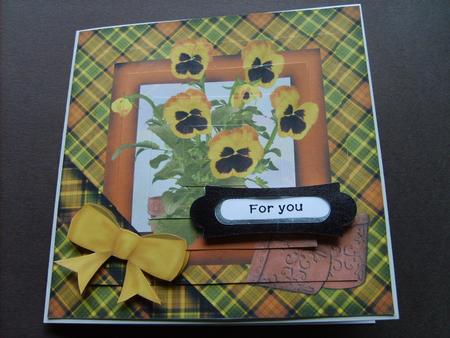 Bright Pansy 5 Inch Topper & Pyramid by ANGELA STYLES