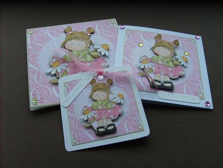 Cute Girl with Daisy Topper Sheet by ANGELA STYLES