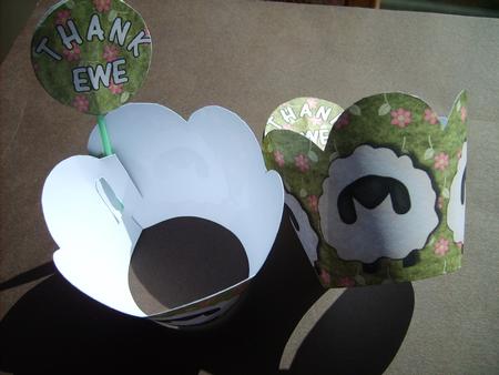 Cupcake Wrappers - Thank Ewe by ANGELA STYLES