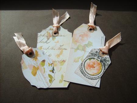 Flowers and Butterflies Vintage Tags by ANGELA STYLES