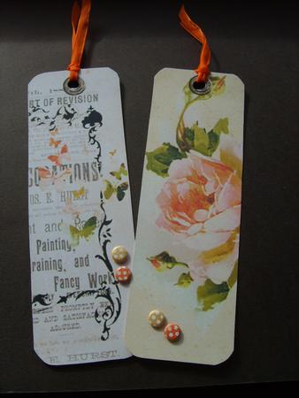 Butterflies and Flowers Vintage Bookmarks - Set Two by ANGELA STYLES