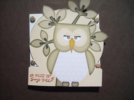 Wise Owl Stand Up Card by ANGELA STYLES