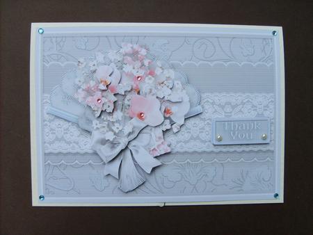 Floral Fan Blue Decoupage by ANGELA STYLES