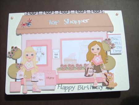 Shopping with Friends Folded Quick Card by ANGELA STYLES