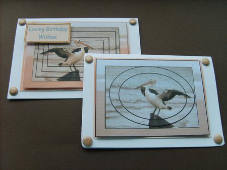 Pelicans at the Beach 2 Card Pyramid by ANGELA STYLES