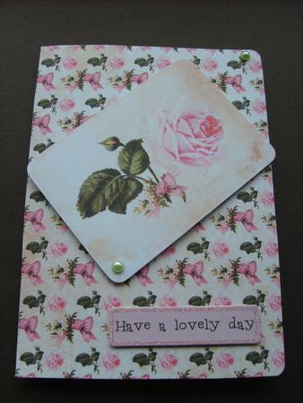 Pretty Roses and Bows Backing Paper by ANGELA STYLES