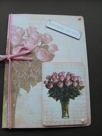 Pink Rose Bunch Backing Paper by ANGELA STYLES