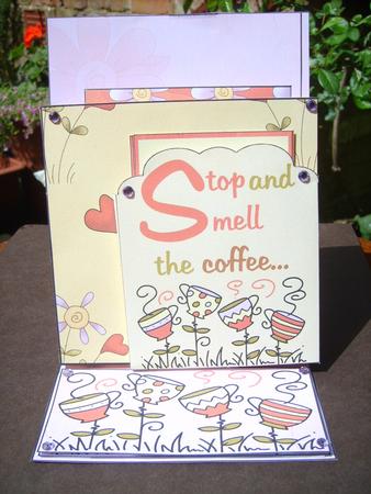 Desktop Easel Notepaper Kit - Stop and Smell the Coffee by ANGELA STYLES