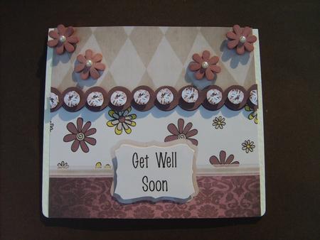 Whimsey - Get Well Soon - Best Wishes - Quick Card Front by ANGELA STYLES