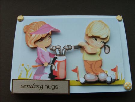 Golfing Buddies Card Front by ANGELA STYLES