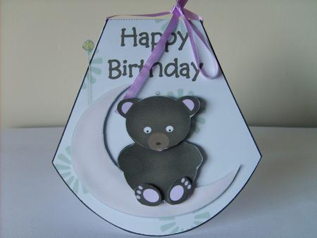Cute Birthday Bear Wobble Card by ANGELA STYLES
