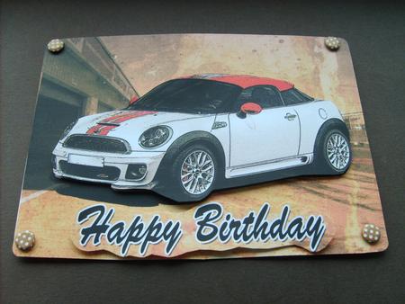 Mini Coupe A4 Card Front by ANGELA STYLES