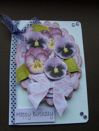 Pansies 2 Card Sheet Step by Step and Pyramid by ANGELA STYLES