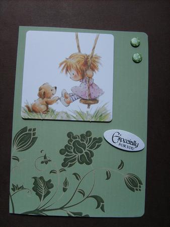 Floribunda Backing Paper in Green by ANGELA STYLES