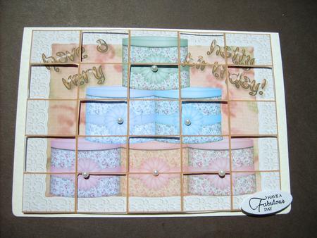 Hatty Birthday Hat Box Birthday Patchoupage by ANGELA STYLES