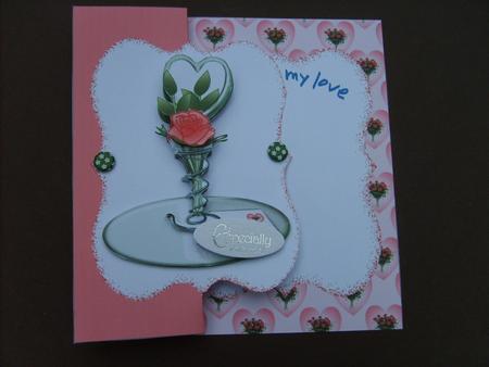Rose in Vase Fold Back by ANGELA STYLES