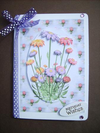 Flower Meadow Card Front, Topper and Decoupage by ANGELA STYLES
