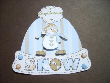 Snow Winter Shape Card by ANGELA STYLES