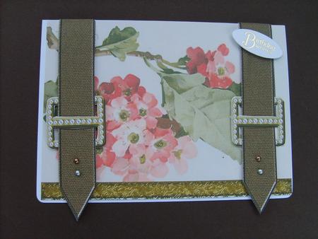 Blossom Double Bling Buckle & Leather Straps Card Top by ANGELA STYLES