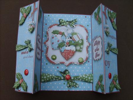 Christmas Baubles Gatefold Card by ANGELA STYLES
