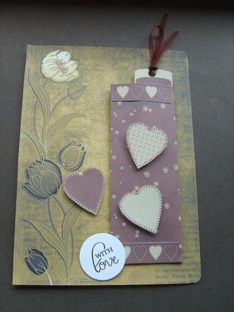 Vintage Gold Tulips Border A4 Backing Paper by ANGELA STYLES