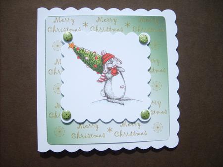 Christmas Text & Snowflakes Background 5 by ANGELA STYLES