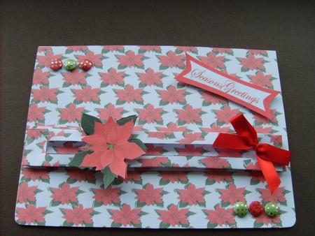 Poinsettia Penny Slider Card by ANGELA STYLES