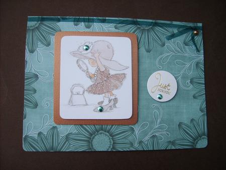 Daisy Edge Smokey Teal Linen A4 Backing Paper by ANGELA STYLES