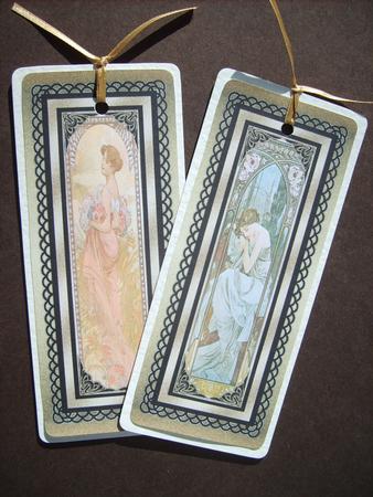 Mucha Toppers/bookmarks by ANGELA STYLES