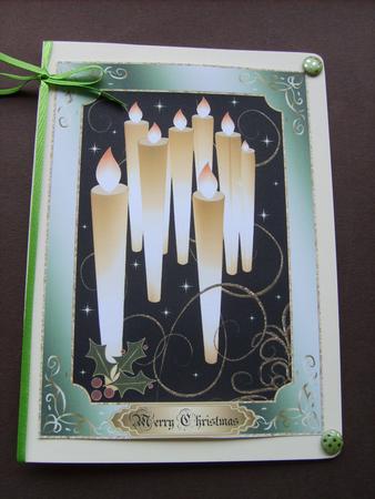 Modern Christmas Candles Large Topper/ Card Front 4 by ANGELA STYLES