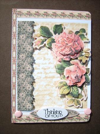 Vintage Rose and Lace, Antique by ANGELA STYLES