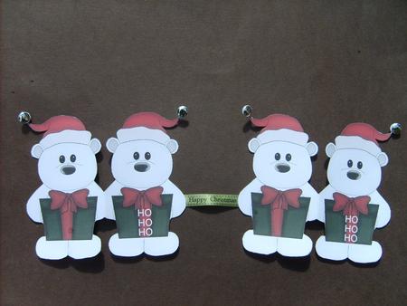 Xmas Polarbear Quick Shaped Card by ANGELA STYLES