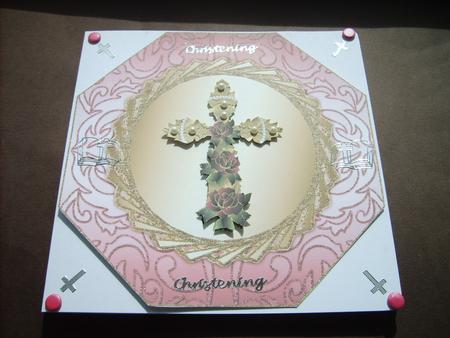 Octagon Shaped Easter/ Sympathy/ Christening Topper 2 by ANGELA STYLES