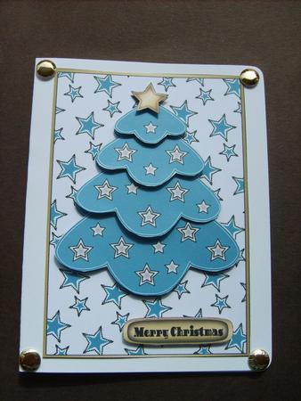 Blue Multilayer Christmas Tree by ANGELA STYLES