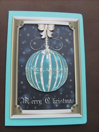 Christmas Bauble in Frame Card 2 by ANGELA STYLES