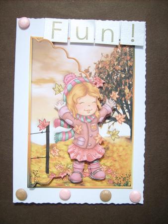 Autumn Scalloped Edge Envelope Card by ANGELA STYLES