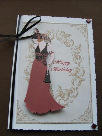 Artdeco Lady Card Front by ANGELA STYLES