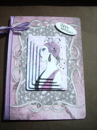 Beautiful Background Purple Lace with Frame by ANGELA STYLES