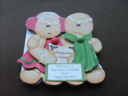 The Carol Singers Shaped Card by ANGELA STYLES