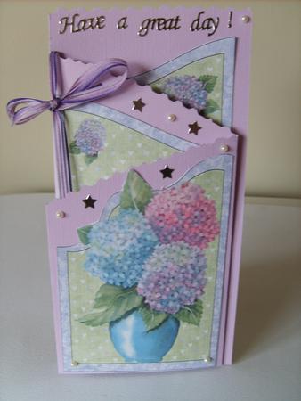Hydrangea Cascade Card - Sheet 1 Basic Card by ANGELA STYLES