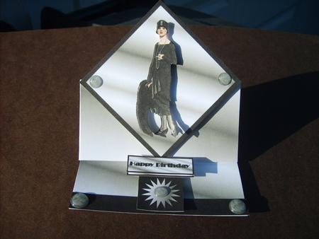 Deco Lady Easel Card by ANGELA STYLES